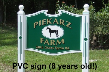 8 years old PVC sign