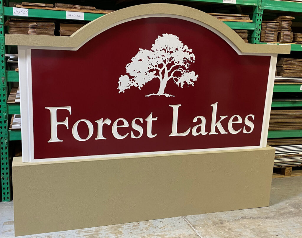 Monument pedestal base custom signs