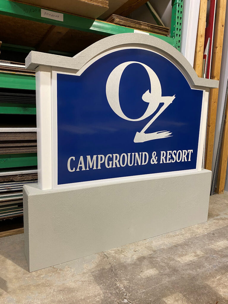 Monument pedestal base custom signs