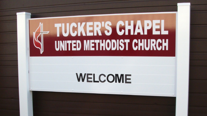 changeable copy message board marquee sign for church