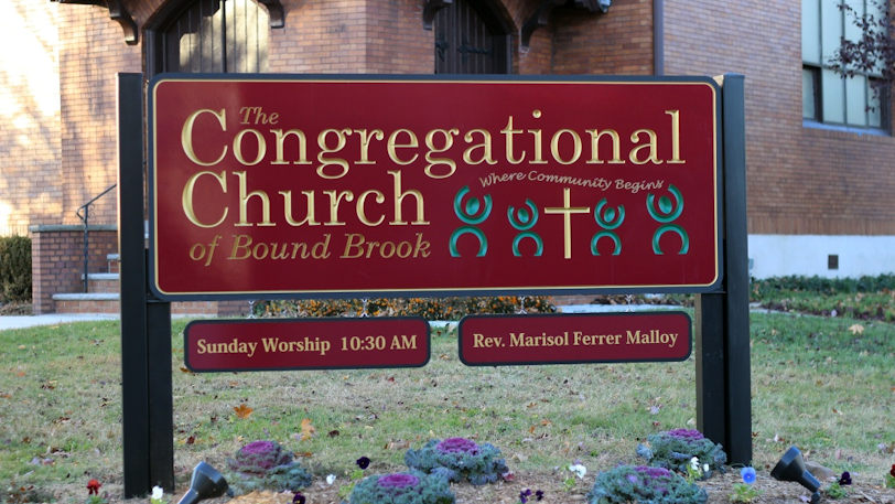Congregational Church Carved Sign