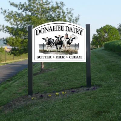 custom cow dairy cattle farm sign personalized